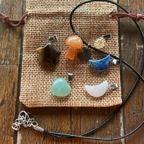 Crystals for Taurus! Orange Aventurine Quartz Citrine Tigers Eye Lapis Lazuli - Picture 2 of 3